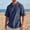Blue, variant on Dolkfu Pull-on Summer Tops Retro Crew Neck Short Sleeve Blue Blouses & Tops Solid Modern Cotton Blend Casual Sky Blue,Xl