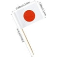 thumbnail image 3 of 100 Pcs Japan Flag Japanese Toothpick Flags Small Mini Japanese Cupcake Toppers Stick Flags Decorations, 3 of 5