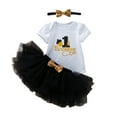 thumbnail image 2 of Afdoent Baby Girls Outfits Set Tutu Dress And Top Birthday Party Clothes For Toddler Cute Outfits For 0-3 Months, 2 of 3