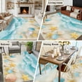 thumbnail image 5 of 5'x8' Area Rugs, Blue Summer Beach Indoor Outdoor Area Rug for Living Room Bedroom, Coastal Starfish Shell Nautical Ocean Washable Bathroom Rugs Kitchen Floor Carpet Mats Home Decor Aesthetic, 5 of 8