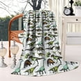 thumbnail image 2 of Colorful Realistic Dinosaurs Pattern Blanket,Comfortable Soft Lamb Wool Throw Blanket,All Season,Warm Lightweight Blankets for Sofa Bed Couch Living Room Chair,40"x50", 2 of 4