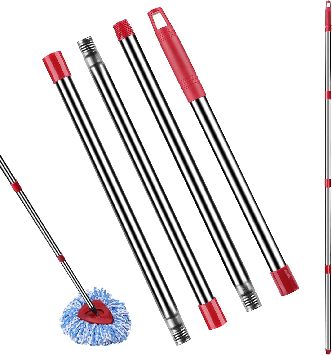 Spin Mop Replacement Handle For Oceda Easywring 1 Tank Mop System, 4