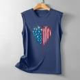 thumbnail image 5 of Wycnly 4th of July Tank Top for Women Comfy Loose Fit Independence Day Patriotic Vest Shirts Summer Heart US Flag Print Round Neck Sleeveless Fashion Blouses Navy xxl, 5 of 5