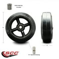 thumbnail image 2 of SCC - 8" Rubber on Cast Iron Wheel Only w/Roller Bearing-1/2" Bore-650 lbs Cpty, 2 of 2