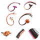 thumbnail image 4 of 4pcs Halloween Girls Accesorios para el cabello Clips con extensiones de cabello (gato, calabaza, fantasma, murciélago), 4 of 5