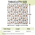 thumbnail image 2 of White Halloween Pumpkin Skull Bat Pattern Square Fitted Tablecloth with Elastic Edge,Square Table Cover,Washable Elastic Table Cover for Home Kitchen Party Decor 36"x36", 2 of 6