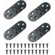 thumbnail image 1 of Flap Hinge, 4Pcs Black Zinc Alloy Folding Flap Hinge Door Flap Hinge Flap Hinge for Cabinet Hardware Accessory, 1 of 5