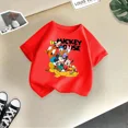 thumbnail image 3 of Camiseta de algodón de manga corta de verano de Mickey Minnie de Disney para niños, camisetas casuales de moda para niños y niñas, camisetas lindas de dibujos animados, ropa para niños, 3 of 5