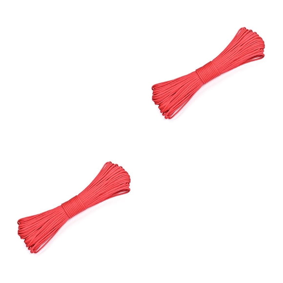 Cuerda de escalada Advancent Paracord de emergencia al aire libre 31 m 550 libras Color Rojo Naranja Verde