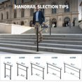thumbnail image 4 of Stair Handrail Kit Black Aluminum 2-Pack - 6-Step Weatherproof Railing with Iron Posts, Rust-Proof for Indoor/Outdoor Porch, Deck & Steps (Includes Safety Gloves), 4 of 8
