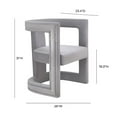 thumbnail image 7 of Ada Grey Velvet Accent Chair, 7 of 7