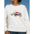 thumbnail image 2 of Colorful Rhino Design Sweatshirt Women -Image by Shutterstock, Female XX-Large, 2 of 4