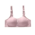 thumbnail image 7 of Sexy Bras for Women Cotton Wireless Push Up Cutout Front Everyday Bralette Supportive Plus Size Thin Shaping Brasier, Hot Pink, 44, 7 of 7