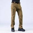thumbnail image 6 of Havenre Men's Stretch Tactical Pants Water Resistant Ripstop Cargo Pants Outdoor Lightweight High Waist Work Hiking Pants with Multi-Pockets Brown XXL, 6 of 10