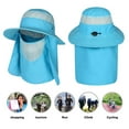 thumbnail image 3 of Men Women Fishing Hiking Flap Caps Quick Dry 360 Degree Sunshade UV Protection Removable Face Mask Ear Neck Cover Outdoor Caps, 3 of 9