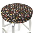 thumbnail image 3 of Fotbe cute insects Pattern Stool Covers Round,Waterproof Round Bar Stool Covers Bar Chair Covers Washable Stool Cushion Slipcover for 12-14 Inch Chair-12 inch, 3 of 7