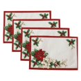 thumbnail image 1 of Elrene Home Fashions - Manteles Individuales de Tela de Pascua, Color Rojo y Blanco, tapetes de Navidad para decoración de Mesa, 13 x 19 Pulgadas, Juego de 4, 1 of 7