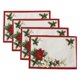 thumbnail image 1 of Elrene Home Fashions - Manteles Individuales de Tela de Pascua, Color Rojo y Blanco, tapetes de Navidad para decoración de Mesa, 13 x 19 Pulgadas, Juego de 4, 1 of 7