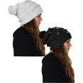 thumbnail image 3 of Cute Trendy 2 Pack Knitted Hats With Pearls, 3 of 10