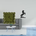 thumbnail image 2 of Reloj De Pared Cuadrado Silencioso Con Estatua De Caballo, Reloj Colgante Preciso Para Casa De Campo, Baño, Cocina, Estudio, Dormitorio, Decoración De Paisaje, 2 of 8