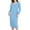 Sky Blue, variant on Jgppe Women's Basic Nightgown Long Sleeve with Chest Pad Round Neck Tunic Pullover Nightshirt