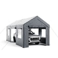 thumbnail image 2 of FOROUTIA 10x20ft Heavy-Duty Carport Canopy, Dark Gray Gable Roof PE Garage, All-Weather Shelter for Car/Truck/SUV/Outdoor Storage & Party, 2 of 7