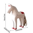 thumbnail image 3 of Adornos Finos Caballo balancín de madera blanco con cuerda de cáñamo, figura decorativa para estante de guardería (1 unidad) JASKFLY, 3 of 9