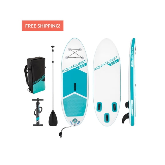 8' AquaQuest 240 Inflatable Paddle Board