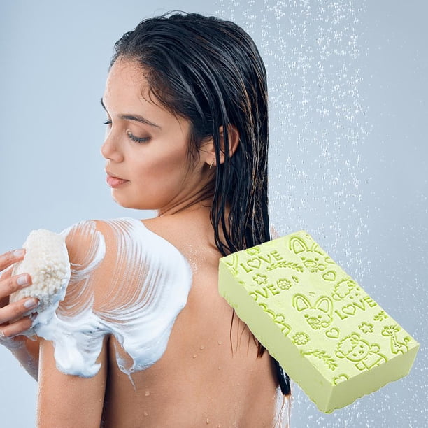 Esponja de baño Exfoliante corporal Masajeador de piel muerta Cepillos de limpieza Verde Wdftyju Libre de BPA