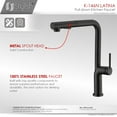 thumbnail image 4 of Stylish Latina One-Handle Matte Black Pull Down Kitchen Faucet Ht 13" K-146N, 4 of 14