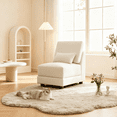 thumbnail image 3 of Vebreda Modern L-Shaped Sectional Sofa Set, Beige Upholstered Corner Sofa for Living Room, 3 of 8
