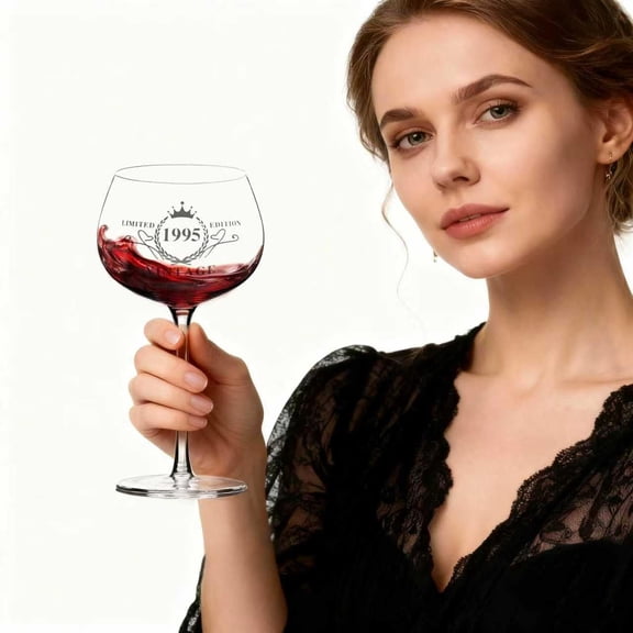 Chenran-30TH Birthday Gifts for Women, Vintage 1995 Engraved Wine Glasses, Happy 30th Birthday Decorations for Her, Funny Birthday Gifts Idea for Women, Sister, Friends, Daughter - Turning 30 Pres