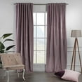 thumbnail image 2 of 3S Brother's Extra Long Solid Luxury Matte Velvet Soft Curtain Cotton Candy Single Panel Hanging Back Tap & Rod Pocket Home Décor 5-25 Feet Custom Made Curtains -Made in Turkey Each(52"x108"), 2 of 7