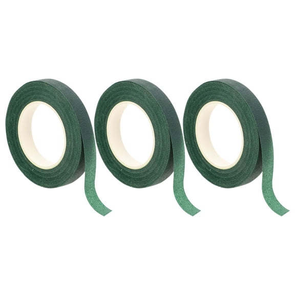 HOMEMAXS  3 Pcs Green Tape for Flowers Wrapping Paper Floral Decorations Dark