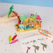 Brick Loot Surf Shop Brick Set, 252-Piece Beach Building Toy, Major Brand Compatible Surf Shop Playset, Ages 6+