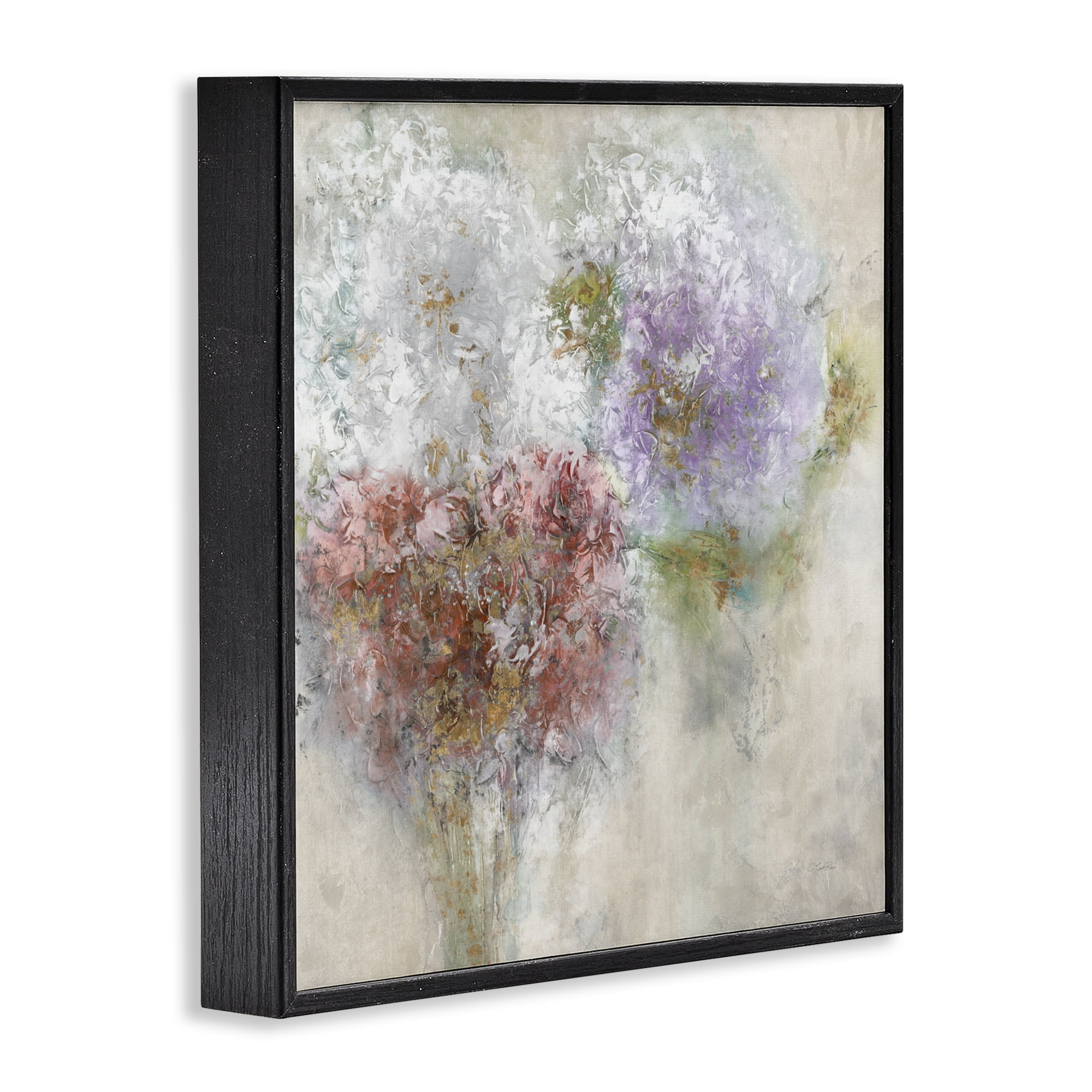 Stupell Industries Dappled Visuals Flowers Black Framed Giclee Art, design by Leah Rei