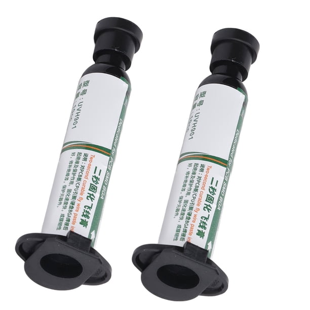 2 Piezas de Tinta de Máscara de Soldadura de Curado UV 10 Cc Resistencia a Altas Temperaturas 2 Segundos de Secado Rápido Aislado PCB BGA Reparación Resistente Pintura para ANGGREK Otros