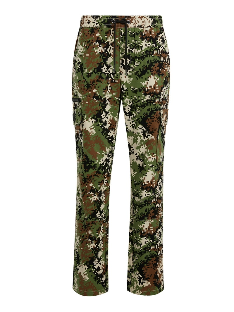 Dogg Supply Men's Elastic Waist Cargo Pants, Pull On, Side Pockets