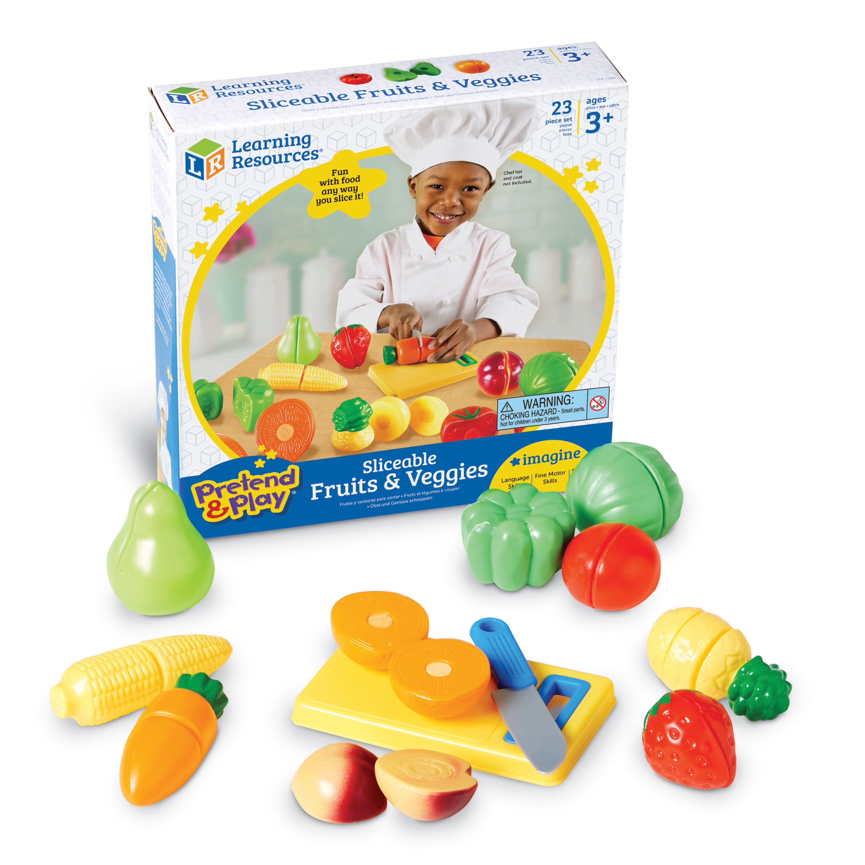 Kids Children Fruit Food Vegetable Learning Cutting Set for Kitchen Pretend Game 