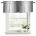 thumbnail image 2 of 2 Panels Gray White Ombre Valance for Windows, Abstract Art Modern Grey Gradient Light Filtering Kitchen Curtains, Rod Pocket Window Treatment Curtain Valances for Living Room Bedroom, 42"x12", 2 of 9