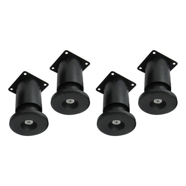 DOLITY 4 Pcs Pieds de Support de Cadre de Lit pour Armoire Pieds de Support Fixes Renforcés Robustes pour Canapé Noir
