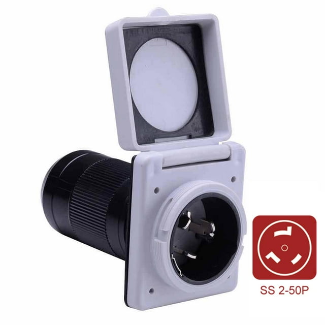 Superior Electric RVA1520 50 Amp NEMA SS 2-50P RV Inlet - White