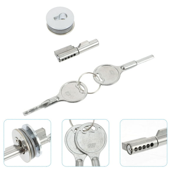 Raindrops Cerradura Para Puerta De Vidrio Color Plata De Hierro Para Puertas Corredizas Segura Y Duradera
