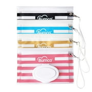 BUMCO Airtight Wipes Dispenser, Diaper Bag Organizer for Travel, Unique Baby Gift for Girl Boy [Multicolor]