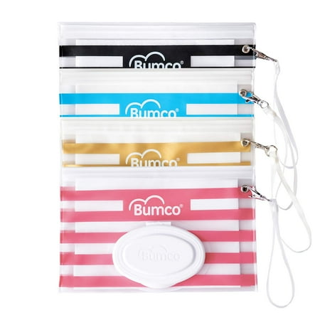 BUMCO Airtight Wipes Dispenser, Diaper Bag Organizer for Travel, Unique Baby Gift for Girl Boy [Multicolor]