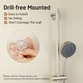 thumbnail image 4 of KES Self Adhesive Shower Slide Bar 30 Inch with Adjustable Shower Head Holder, 18/8 Stainless Steel No Drill Mounted Shower Bar Brushed, 4 of 12