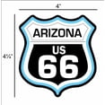 thumbnail image 3 of US Route 66 Arizona Shield - Postcard Sized Vinyl Sticker 4" x 4.25", 3 of 3