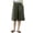 Blackish Green, variant on Cotton and Linen Five Point Pants Shorts Women's Thin High Waist Loose Slimming Casual Pants Straight Wide Leg Pants Blackish Green XXXXL