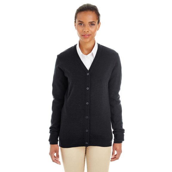 Harriton Women's Pilbloc V-Neck Button Cardigan Sweater
