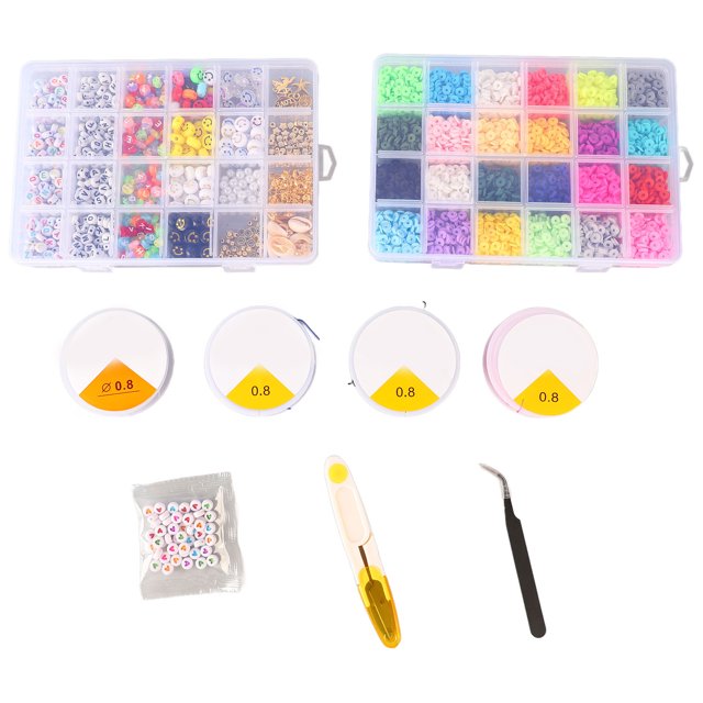 Kit para hacer pulseras de 6000 piezas Nikou estilos variados colores caja empaquetada
